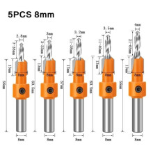 5pcs 8mm shank - 8mm shank countersunk drill bit, 1 piece