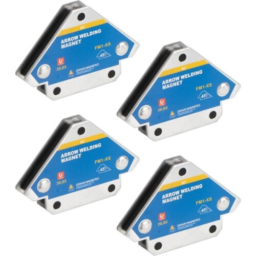 Welding Magnet - Unspecified - 4PCS - 13kg Force - Multi-Angle 45 90 135 - Red