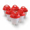 6-Piece Egglettes Series Egg Cooker for Hard-Boiled Eggs (Shellless) - Non-Stick Silicone Egg Cups - Red 1