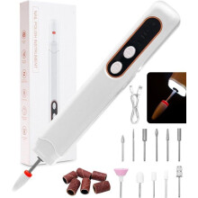 12-in-1 Nail Drill, Cordless Electric Nail File, Adjustable Speed, with LED