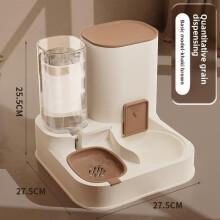 (Green, Basic) Automatic Cat Feeder Water Fountain, Pet Food Dispenser with Water Bowl, for Cats and Small Dogs