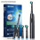 Set of 4 rotating electric toothbrush heads, multiple modes, smart timer - Black 1