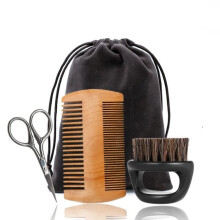 3-Piece Men's Beard Scissors Set, Men's Grooming Scissors, Beard Grooming Kit with Storage Bag