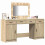 VidaXL vidaXL Dressing Table with Mirror Lights 3 pcs Brown Engineered Wood 2