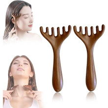 2 six-pronged meridian massage combs, head and neck massage comb