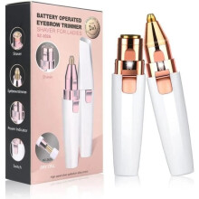 2-in-1 Facial Epilator - AF - Pen and Electric Shaver - Unisex - Rechargeable Battery - White