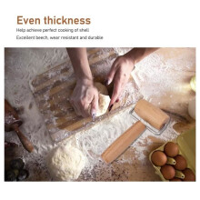KIMISS Non-Stick Wooden Rolling Pin - Small Pizza Rolling Pin - Home Cooking