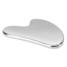 SALUTUYA GuaSha Scraping Massage Tool, Stainless Steel GuaSha Massage Tool, Manual Hygiene GuaSha Board, Silver