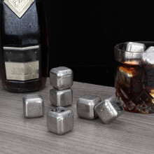 Whiskey Glass Set - MARSEE - 1 Glass + 4 Reusable Ice Cubes - 60oz Bottle - Measuring Cup