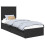 VidaXL vidaXL Storage Bed with Headboard Black 75 x 190 cm Engineered Wood 5