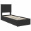 VidaXL vidaXL Storage Bed with Headboard Black 75 x 190 cm Engineered Wood 4