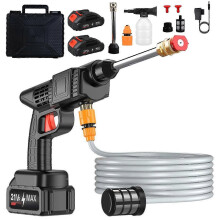 Cordless Pressure Cleaner Portable Pressure Washer For Patio, Car, Floor With 5M Hose And 2 Rechargeable Batteries