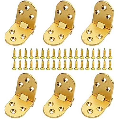 Folding table hinges - LARGEIGHT - 6 pcs - Brass - Corrosion resistant - Easy assembly
