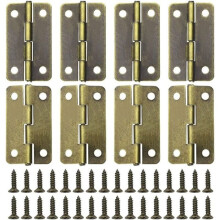 Mini hinges - LARGEIGHT - 50 pieces - Retro style - 30 x 17 mm - Bronze