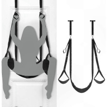 Adjustable Door Swing With Seat, Adult-friendly Design, Durable And Comfortable Support For Home Use