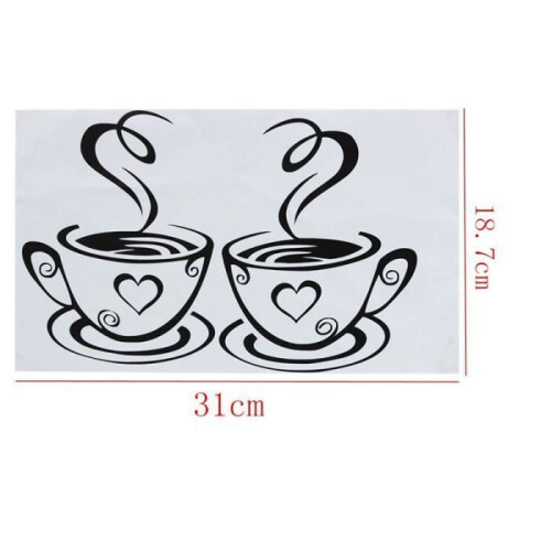 Self-adhesive stickers - NEUFU - Wall decoration - Vinyl - Black - Kitchen 1