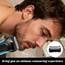 Replacement shaver head for Braun Series 3, 2-piece shaver foil for Braun Series 3, shaver head for Braun Series 3 3045s