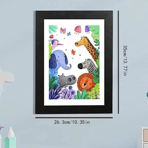 Photo Frame - Child - Interchangeable - Front Opening - Black - 35x25cm 1