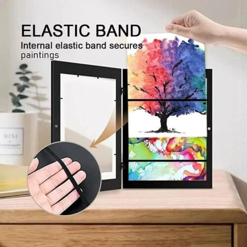 Photo Frame - Child - Interchangeable - Front Opening - Black - 35x25cm 2
