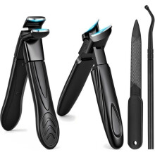 Professional nail clipper set (1 piece), beveled head nail clippers, nail clippers for seniors (men and women)