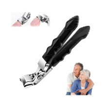 Professional Nail Clipper, Nail Clipper for Hard and Thick Feet, Ergonomic Nail Clipper with Angled Head for Elderly People (1 pc)