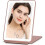 RisingFF Portable LED Makeup Mirror, 3 Light Colors, Adjustable Intensity Touchscreen, Foldable (Pink) 1