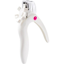 RisingFF Adjustable Stainless Steel Nail Clipper, Artificial Nail Clipper for Manicure and Nail Art Projects - White