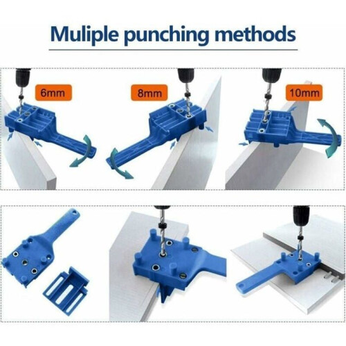 41-Piece Dowel Drilling Jig, 6/8/10mm Wood Dowel Guide, Doweling Kit with Centering Tool 1