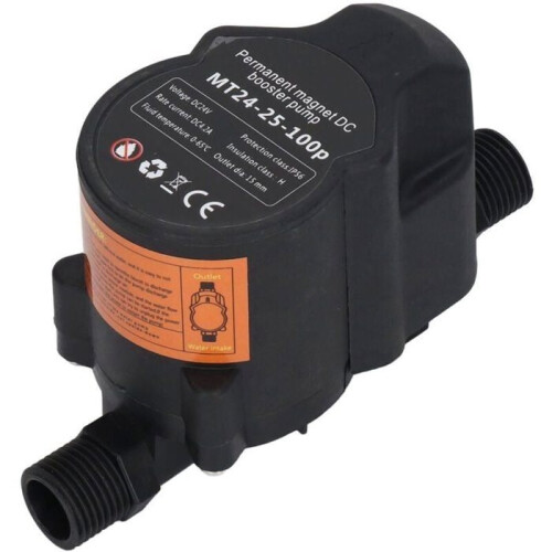 Automatic shower pressure booster pump, wall-mounted, recirculating, 24V DC, 100-240V, EU plug YYV 2