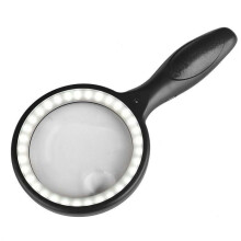 Rechargeable LED Magnifier 30X/60X with 33 Lights, Reading Magnifier for Seniors and Details