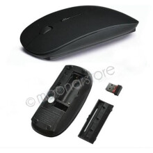 2.4G Wireless USB Optical Mouse Receiver, Super Slim Mouse for Laptop PC, Black...