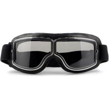 Motorcycle Goggles, Adjustable PU Leather Helmet Glasses, Motocross Sunglasses, UV Protection