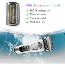 94M Series 9 Replacement part compatible with Braun Razor Series 9 Pro men's shaver heads, replacement heads (94M)