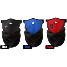 Fleece neck warmer for skiing/motorcycling mask x 2 (Black)