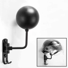 Wall-Mounted Motorcycle Helmet Holder, 180 Degree Rotating Motorcycle Helmet Rack for Helmets and Hats