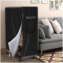 Folding bed cover - PZCC - Dustproof protection - Black - 99 x 38 x 114 cm - Single