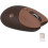 Silent 2.4 GHz wireless mouse for girls with USB receiver, 4 programmable buttons, Coffee 1