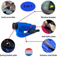 (1 PCE, Orange) Resqme GBO-RQMTWIN-BLAU Car Escape Tool