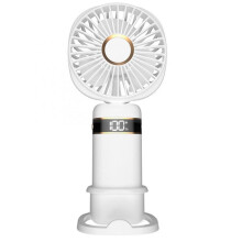CNMTCCO Handheld Fan Rechargeable, Portable Fan with 5 Speeds 3600mAh, Foldable Desk Fan with LED Display, Personal Hand Held Fans, Powerful Mini Fan