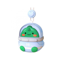 Mini USB Rechargeable Cartoon Neck Fan, Portable Bladeless Silent Mini Fan, Cute Dragon Design