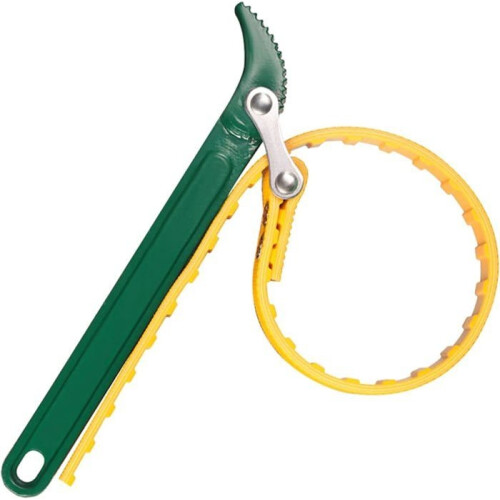 Oil filter wrench - 9-inch multi-function rubber wrench, adjustable tube hand tool (yellow)