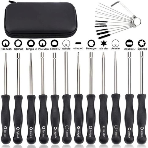 12-Piece Carburetor Adjustment Tool Set for Chainsaws, 2-Stroke Chainsaw Carburetor Adjustment Screwdriver Set