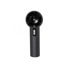 100 Gear 1200mAh High Speed Handheld Fan, Bladeless Mini Fan with Digital Display, Portable Small Fan, Black