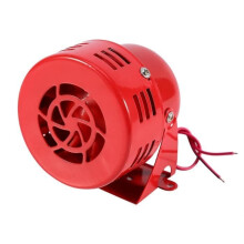 Fydun Ultra Compact 12V Electric Car Truck Motorcycle LED Raid Air Siren Horn Alarm Loud 50s Red