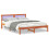 VidaXL vidaXL Bed Frame with Headboard Wax Brown 140 x 200 cm Solid Pine Wood 3