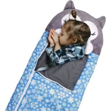 Children's Sleeping Bag - PIMPIMSKY - Model BLUE-N111 - 160x60 cm - Cotton - With Integrated Pillow