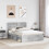 VidaXL vidaXL Bed Frame Concerte Grey 150 x 200 cm Solid Pine Wood 2