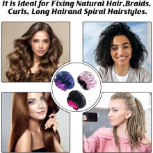 Satin Nightcap - 3-Pack - Elastic - Comfortable - Hair Protection