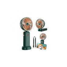 BSRANE Handheld Fan, 5 Speeds Powerful Portable Fan, Rechargeable Hand Held Fan Folding with Lanyard and Base, Personal Mini Fan for Home, Office,
