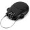 Set 3-Digit Combination Lock, Bicycle Cable Lock, with 77cm Retractable Cable for Bicycles, Scooters, Motorcycles and Strollers 1